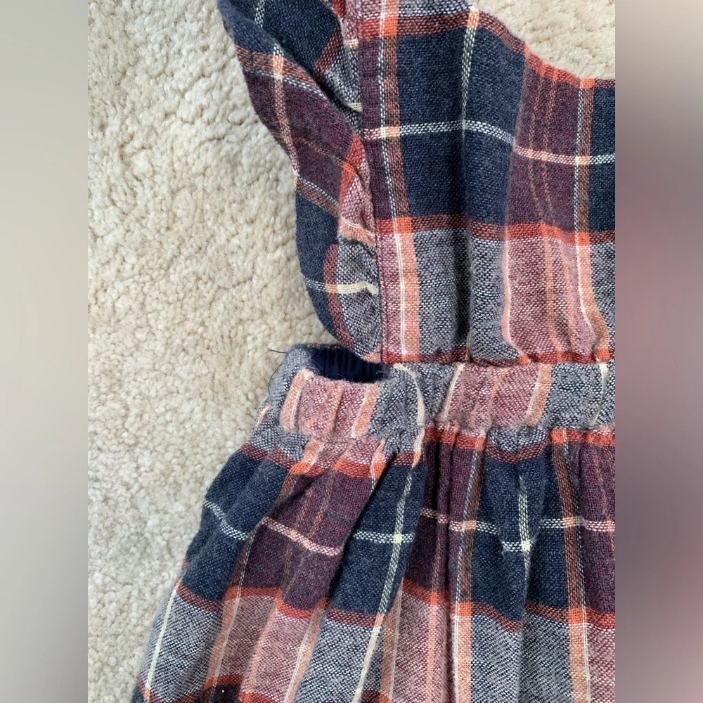 Zara Size 4-5 Plaid Flannel Pinafore Dress